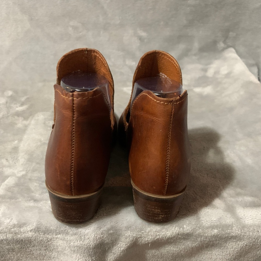 Steve Madden Austin Brown Leather V Cut Ankle Boots Women's Size 9.5 M Western - Picture 10 of 13